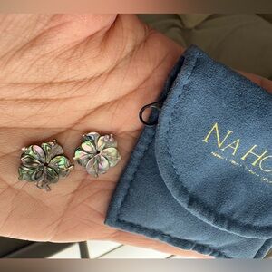 Na Hoku Tahitian black pearl Earring Jackets